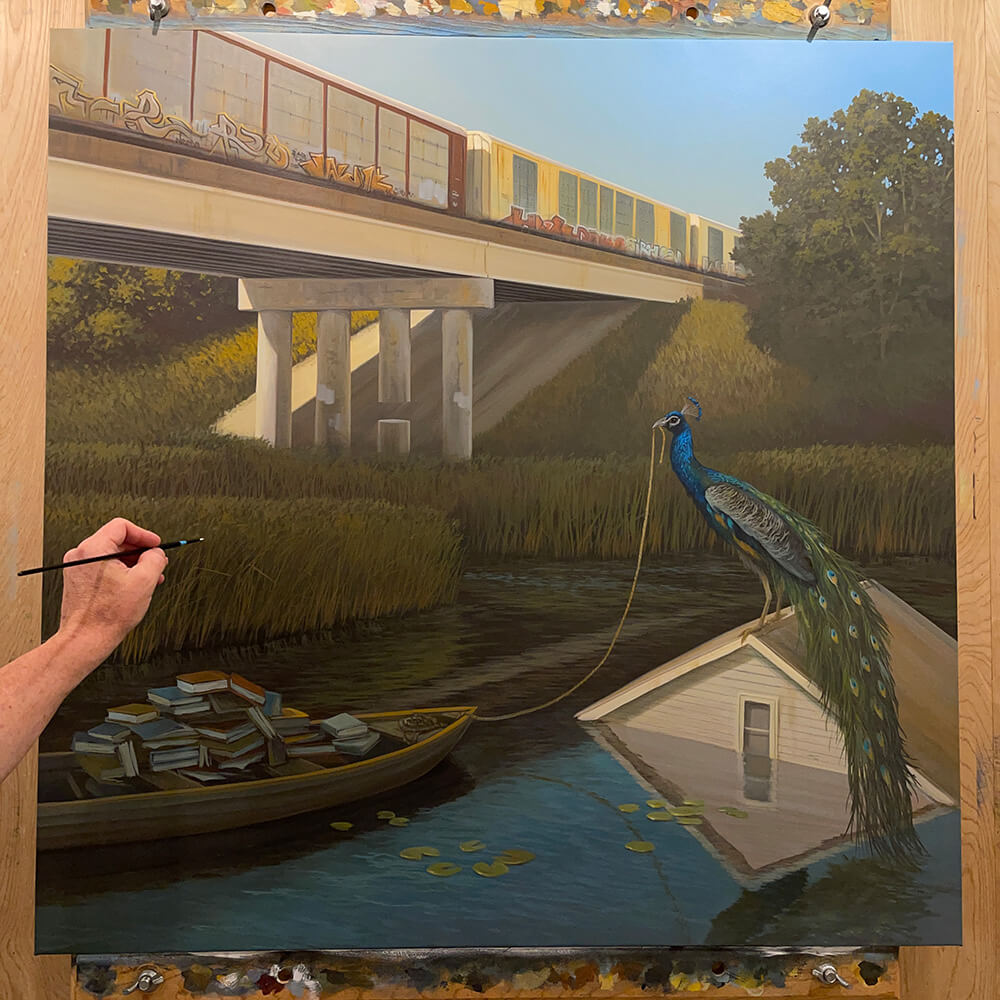 Things Left Unsaid - acrylic painting by Delaware Artist Damon Pla
